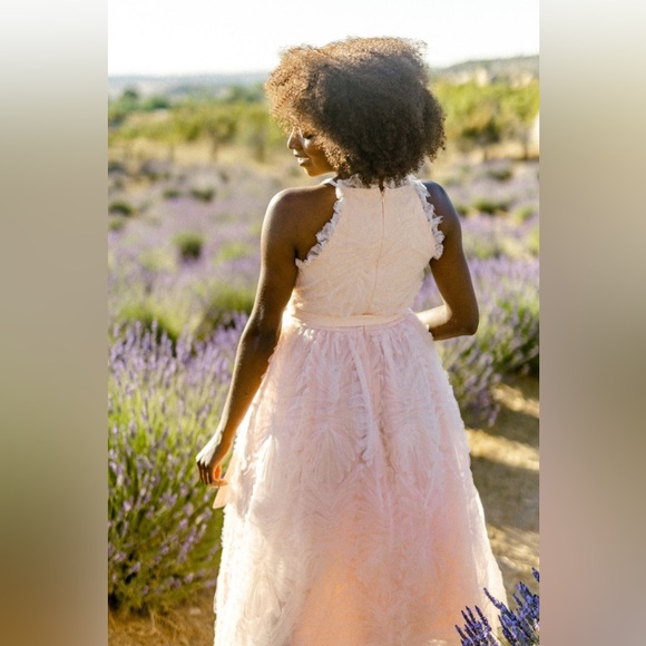 NWT Shayla Tulle Halter Dress in Light Pink - Size Medium - Picture 5 of 13